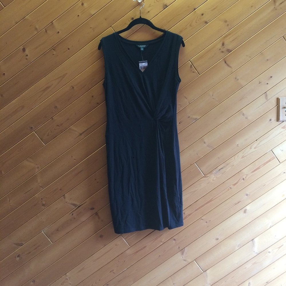 NWT Lauren Ralph Lauren black dress - L